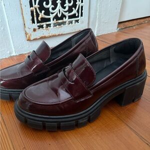 sincerly jules burgandy loafer
